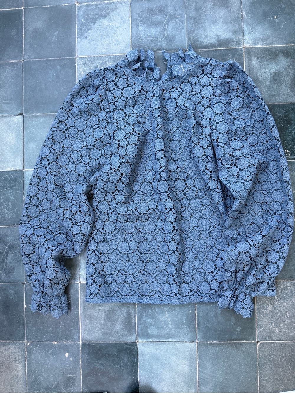 Sezane Jordyna Blouse Azul Blue Size 4